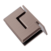 FORGE BLACK SHOWER HINGE GLASS TO WALL L-SHAPE 90 Degrees 10mm Glass - BRUSHED BRONZE